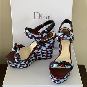 Dior knitted platform sandals